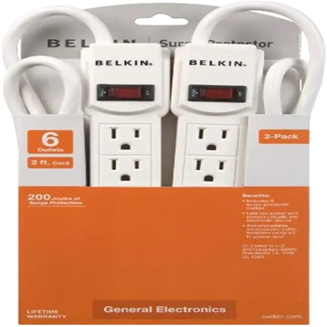 Belkin F5C048-2 6-Outlets Surge Suppressor - GreatEagleInc