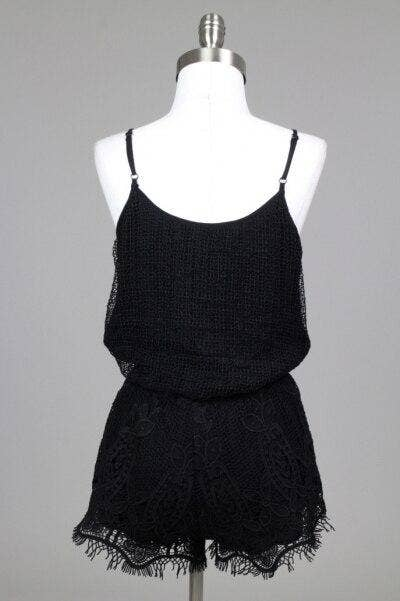 Bellavie Black Lace Romper SurelyMine