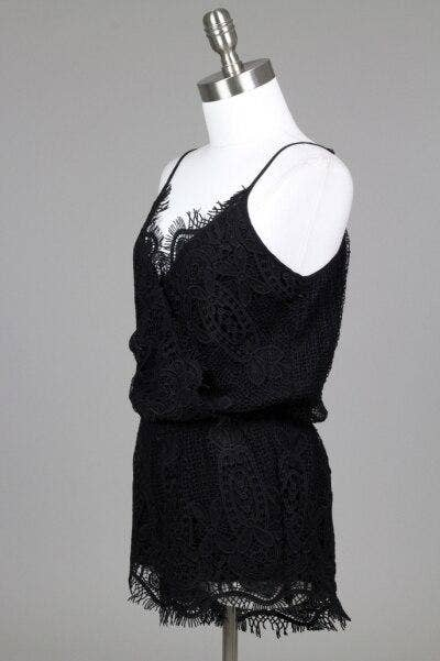 Bellavie Black Lace Romper SurelyMine