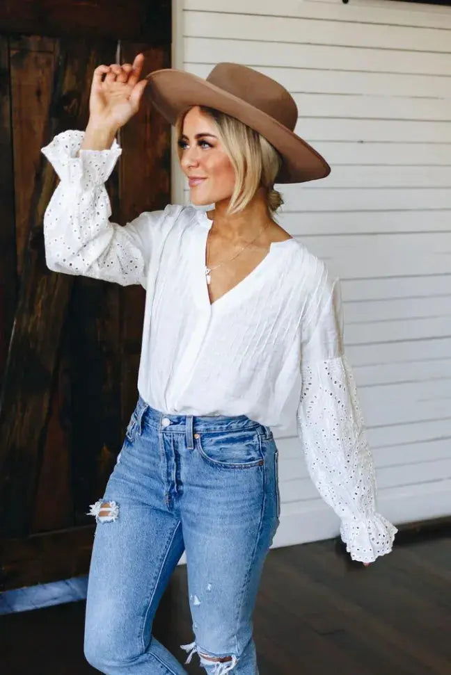 Beloved Button Down Top Stay Warm in Style