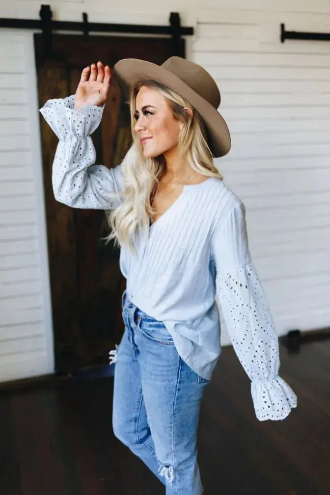 Beloved Button Down Top Stay Warm in Style