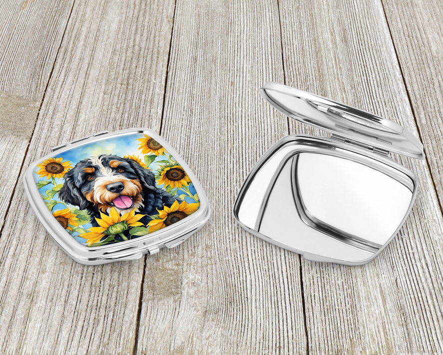 Bernedoodle Compact Mirror Caroline's Treasures