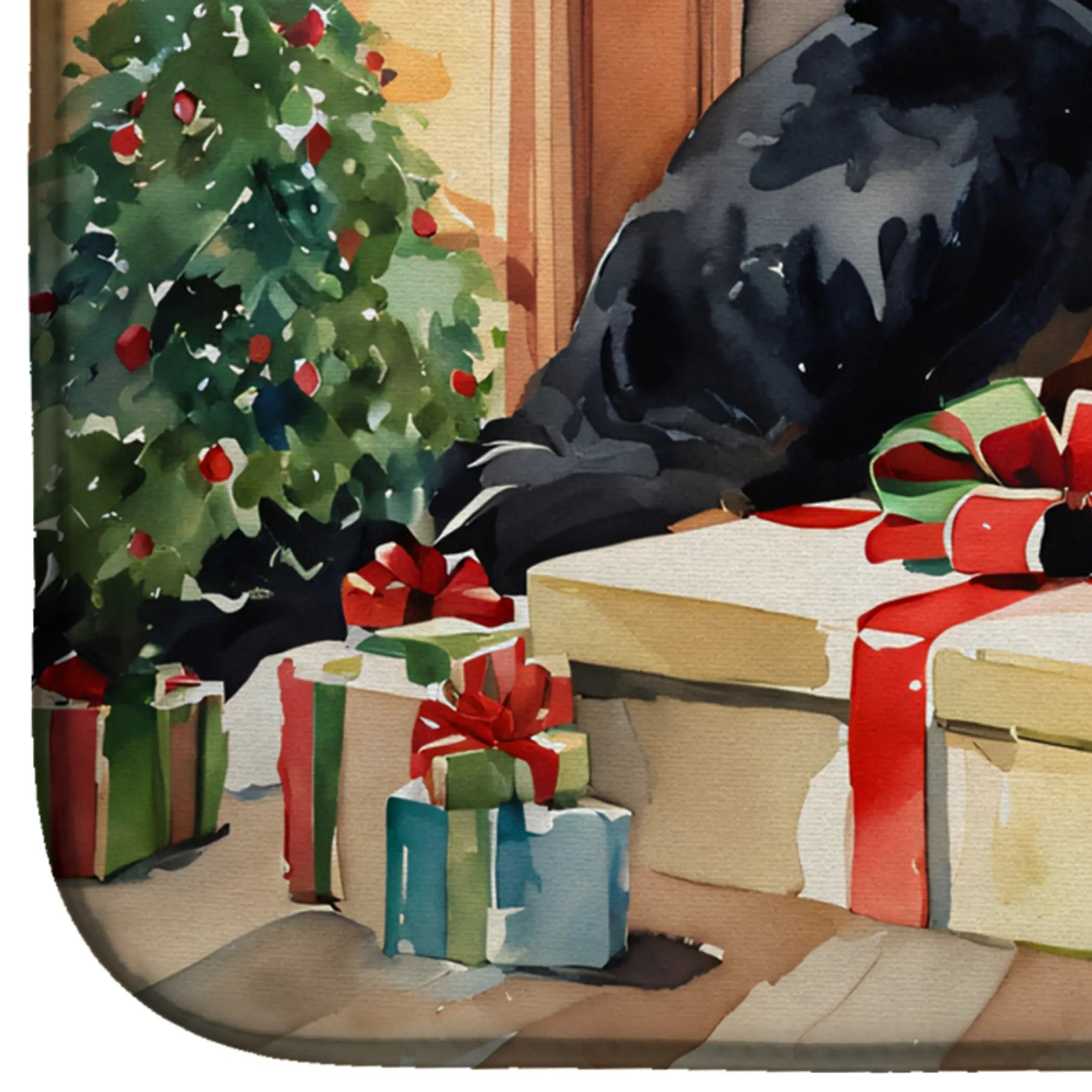 Bernese Mountain Dog Cozy Christmas Dish Drying Mat Caroline's Treasures