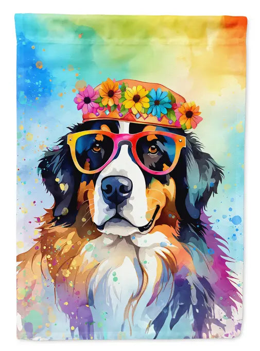 Bernese Mountain Dog Hippie Dawg Garden Flag Caroline's Treasures