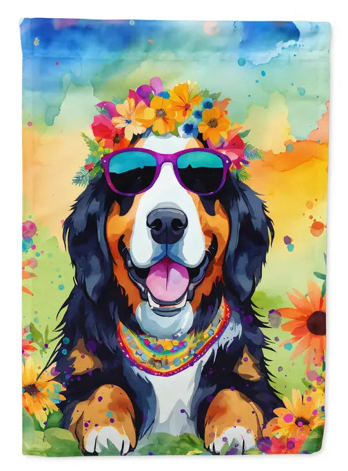 Bernese Mountain Dog Hippie Dawg Garden Flag Caroline's Treasures