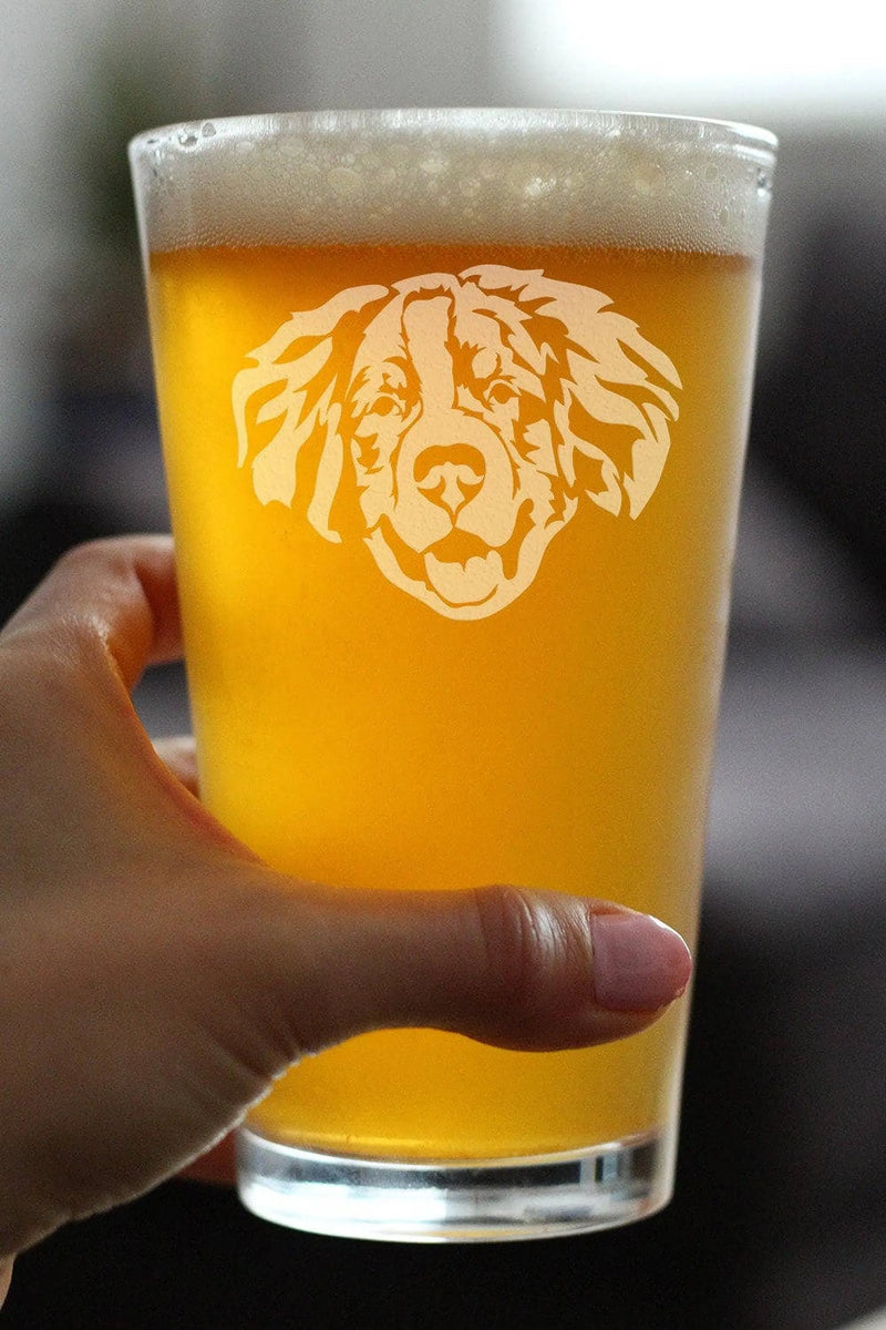 Bernese Mountain Dog Pint Glass for Beer - Dog Gifts Bevvee