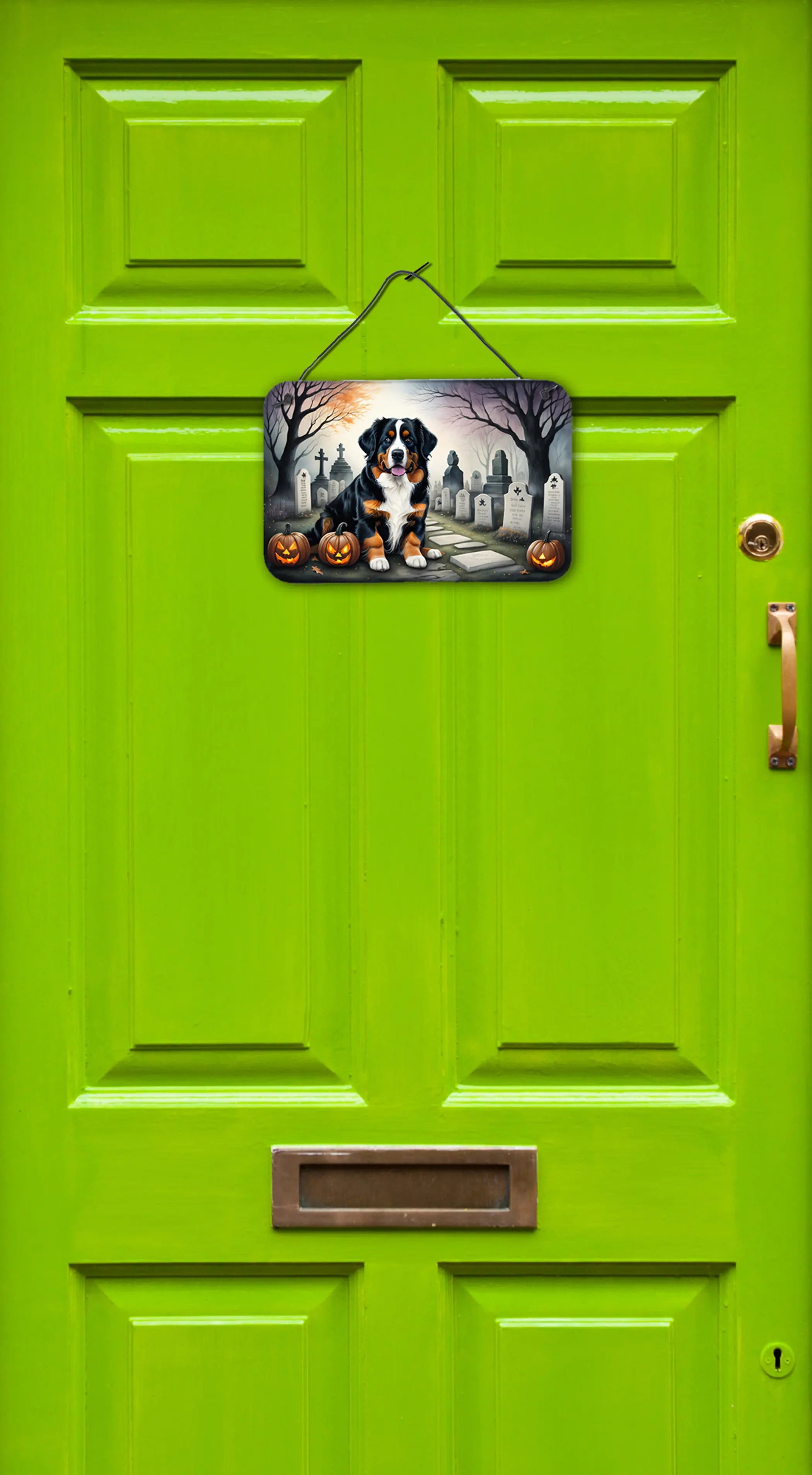 Bernese Mountain Dog Spooky Halloween Wall or Door Hanging Prints Caroline's Treasures