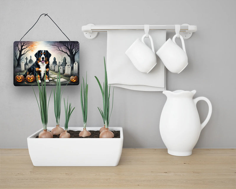 Bernese Mountain Dog Spooky Halloween Wall or Door Hanging Prints Caroline's Treasures