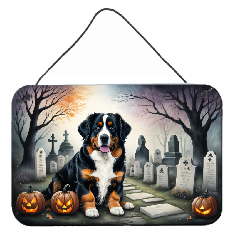Bernese Mountain Dog Spooky Halloween Wall or Door Hanging Prints Caroline's Treasures