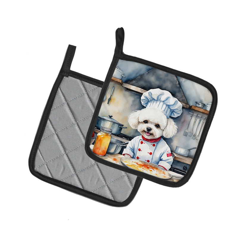 Bernese Mountain Dog The Chef Pair of Pot Holders Caroline's Treasures