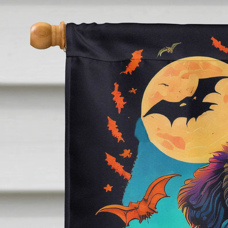 Bernese Mountain Dog Witchy Halloween House Flag Caroline's Treasures