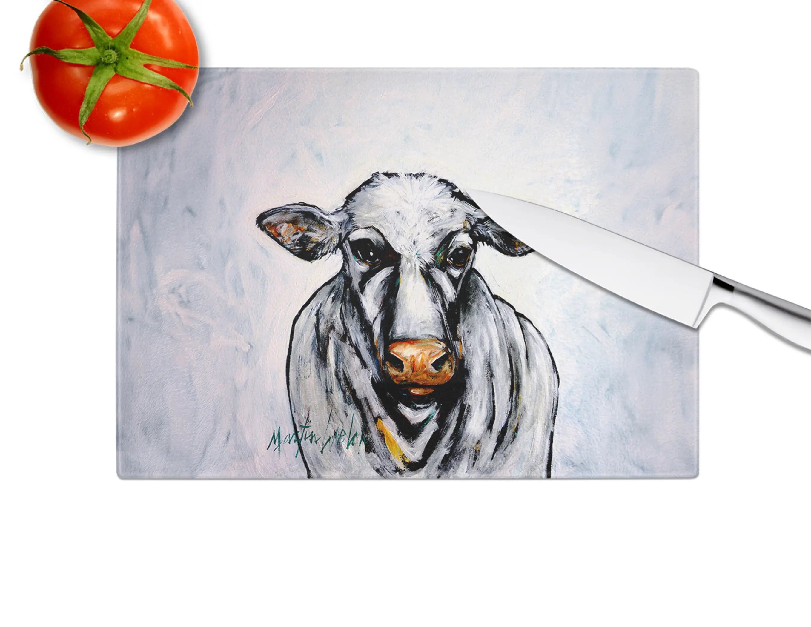 Bessie the Cow Glass Cutting Board Caroline's Treasures