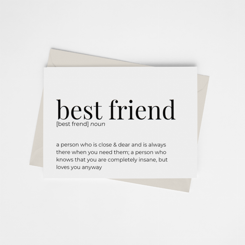 Best Friend - Greeting Card/Wall Art Print Black Cat Bazaar
