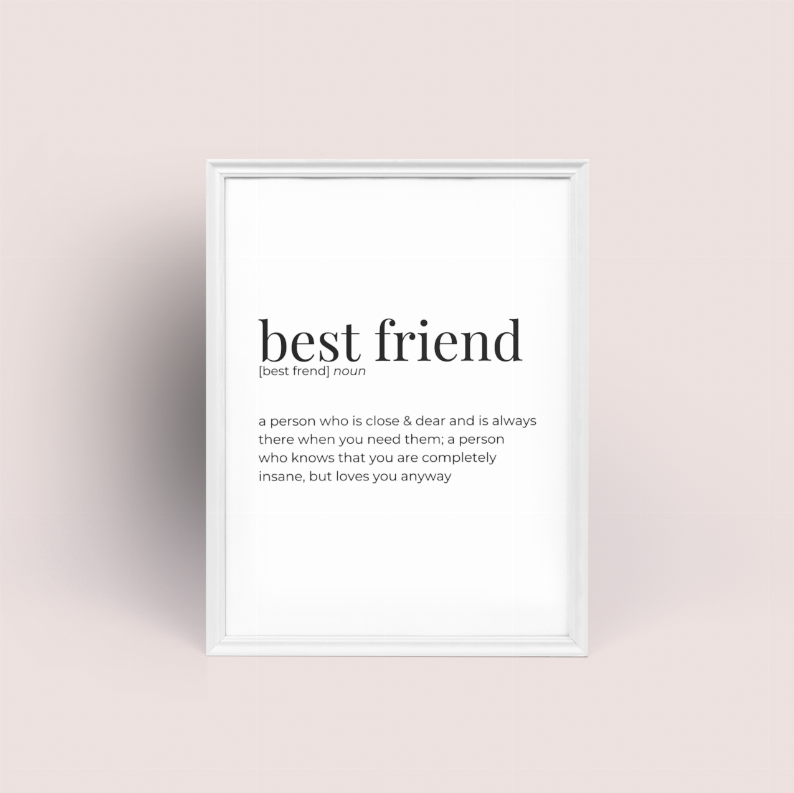 Best Friend - Greeting Card/Wall Art Print Black Cat Bazaar