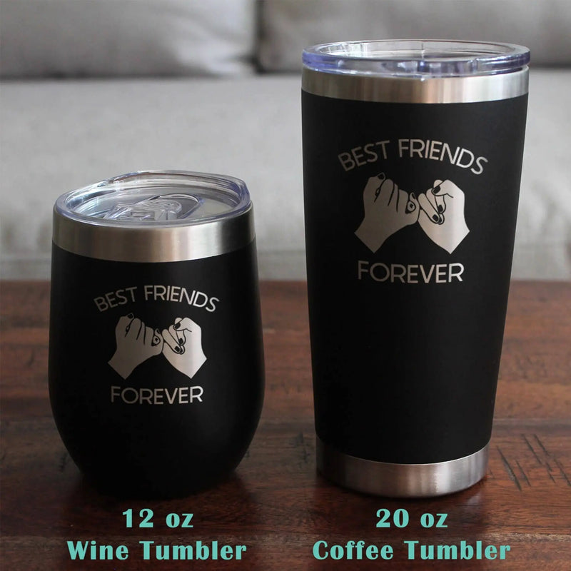 Best Friends Forever Stemless Wine Glass - BFF Gifts Bevvee