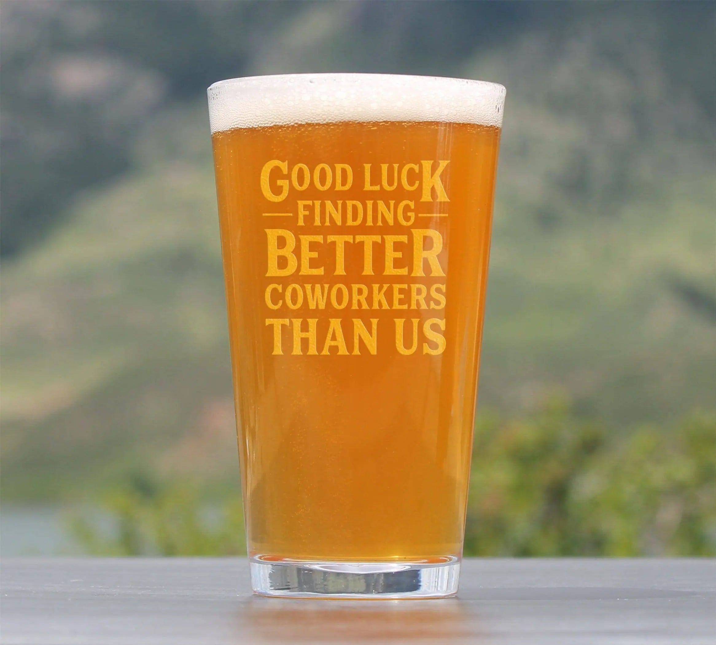 Better Coworkers Pint Glass for Beer Coworkers Leaving Gifts Bevvee