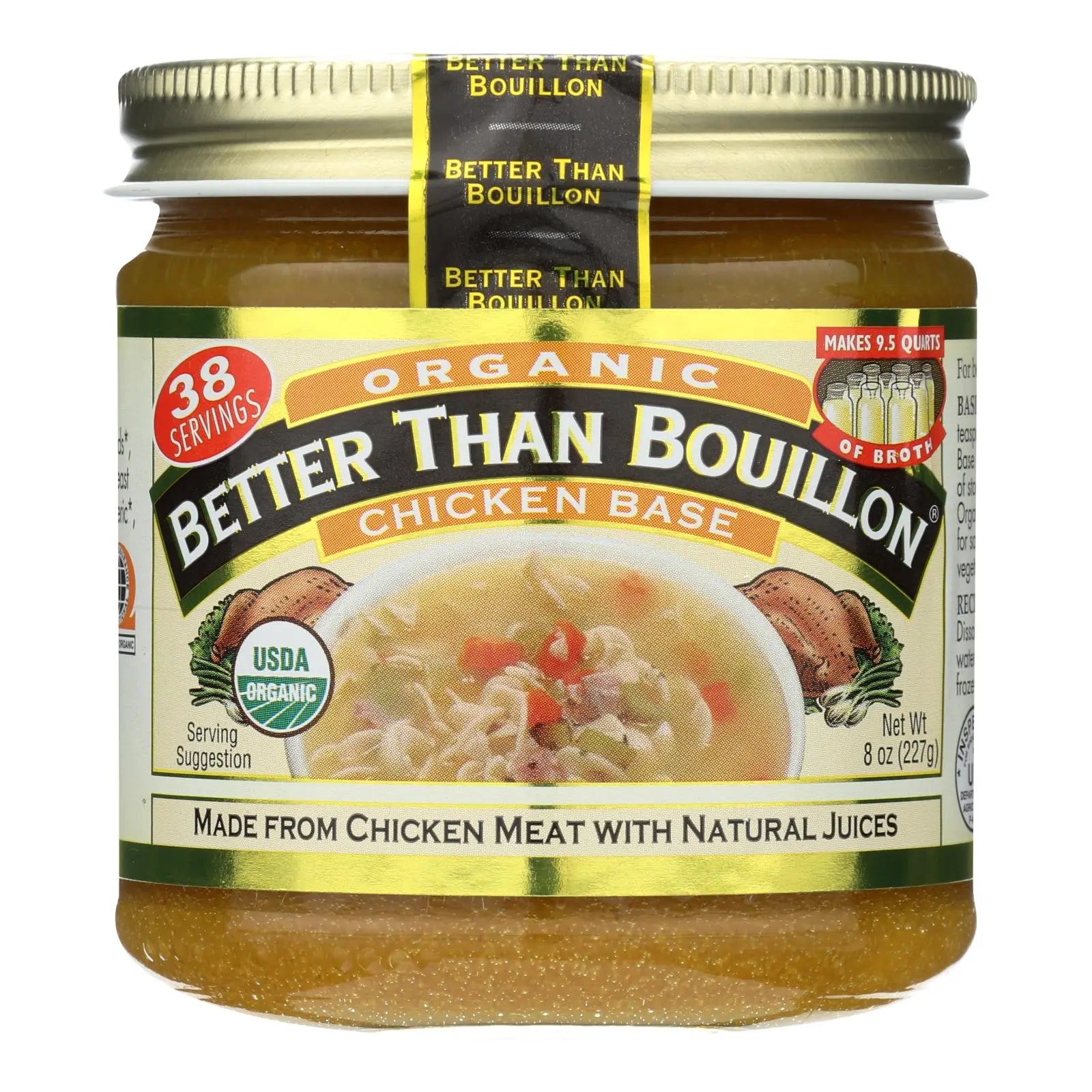Better Than Bouillon Organic Seasoned - Chicken Base - Case Of 6 - 8 Oz. Better Than Bouillon
