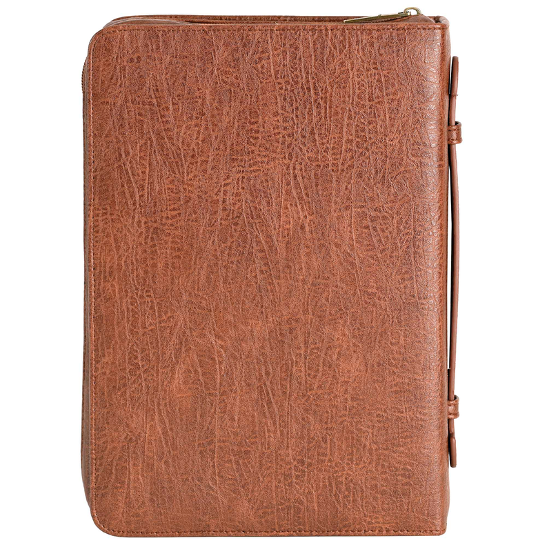 Bible Cover Vintage Cross Brown XL Dicksons Inc