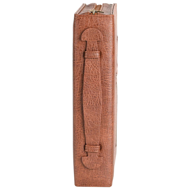 Bible Cover Vintage Cross Brown XL Dicksons Inc