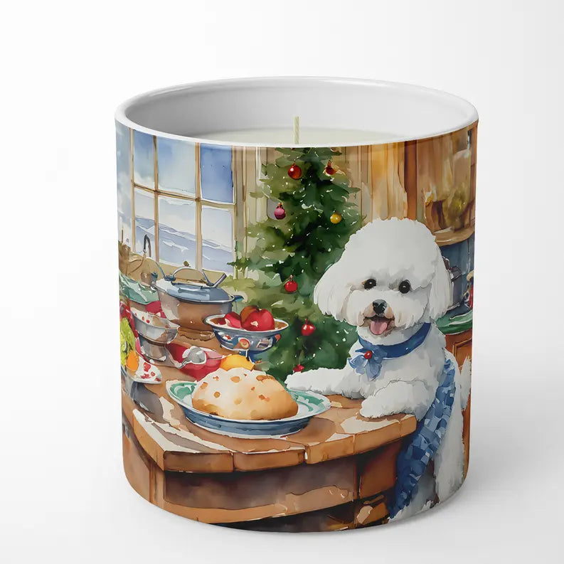Bichon Frise Christmas Cookies Decorative Soy Candle Caroline's Treasures