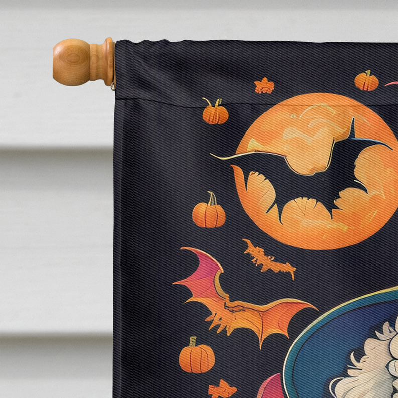 Bichon Frise Witchy Halloween House Flag Caroline's Treasures