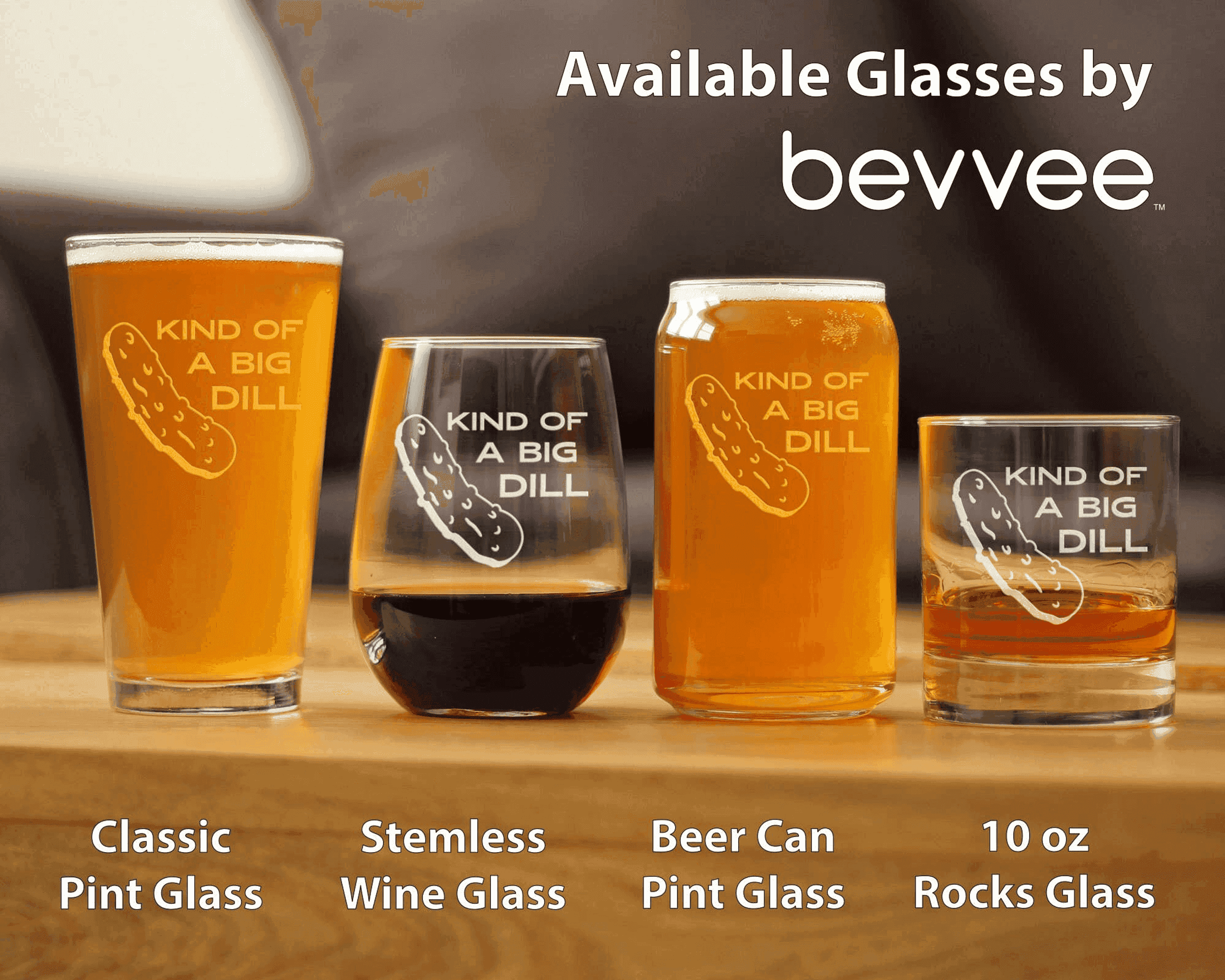 Big Dill Whiskey Rocks Glass - Pickle Gifts and Decor Bevvee
