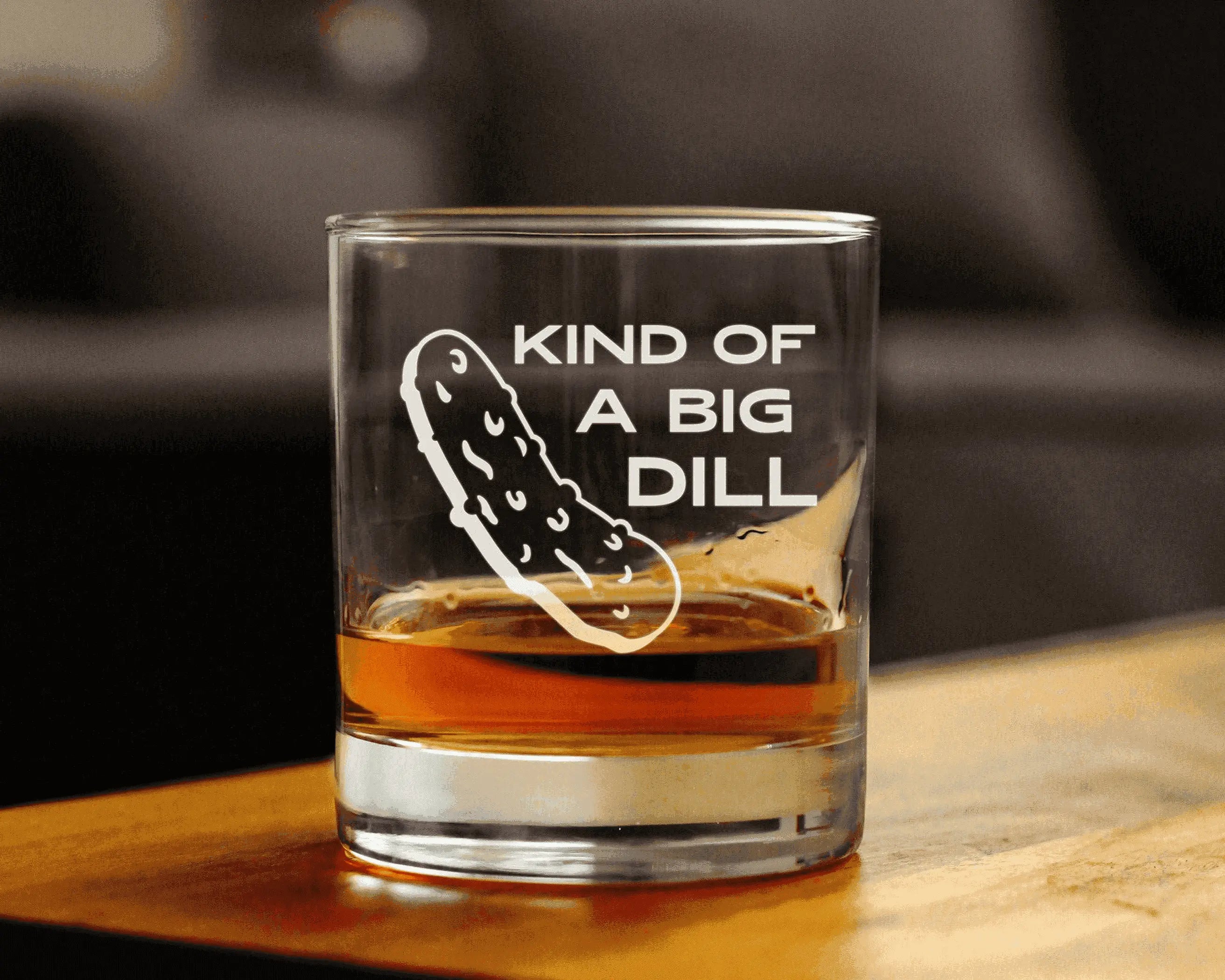 Big Dill Whiskey Rocks Glass - Pickle Gifts and Decor Bevvee