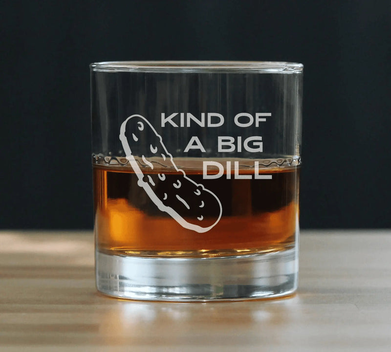 Big Dill Whiskey Rocks Glass - Pickle Gifts and Decor Bevvee