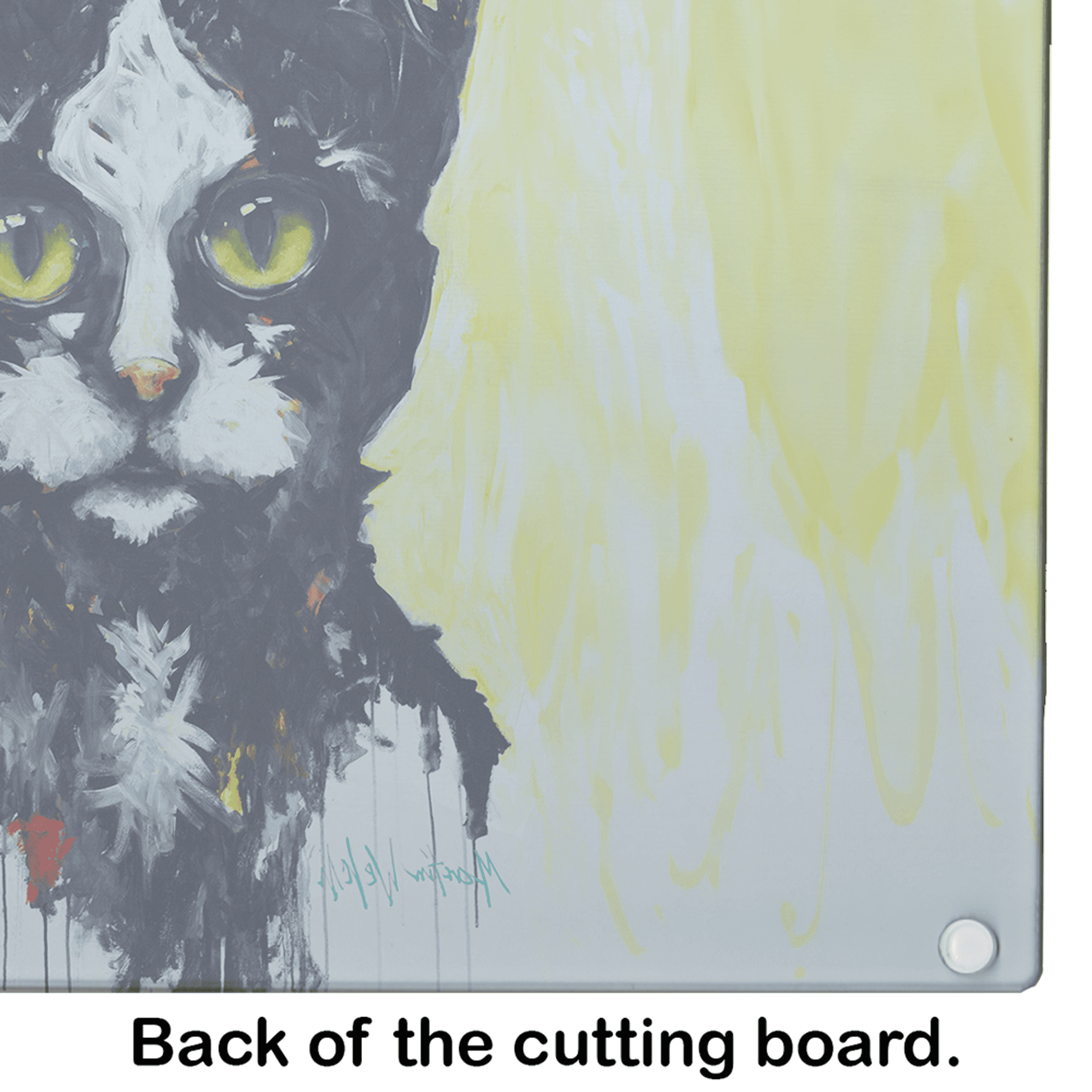 Big Kitty Cat Glass Cutting Board Caroline's Treasures