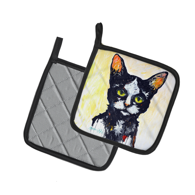 Big Kitty Cat Pair of Pot Holders Caroline's Treasures