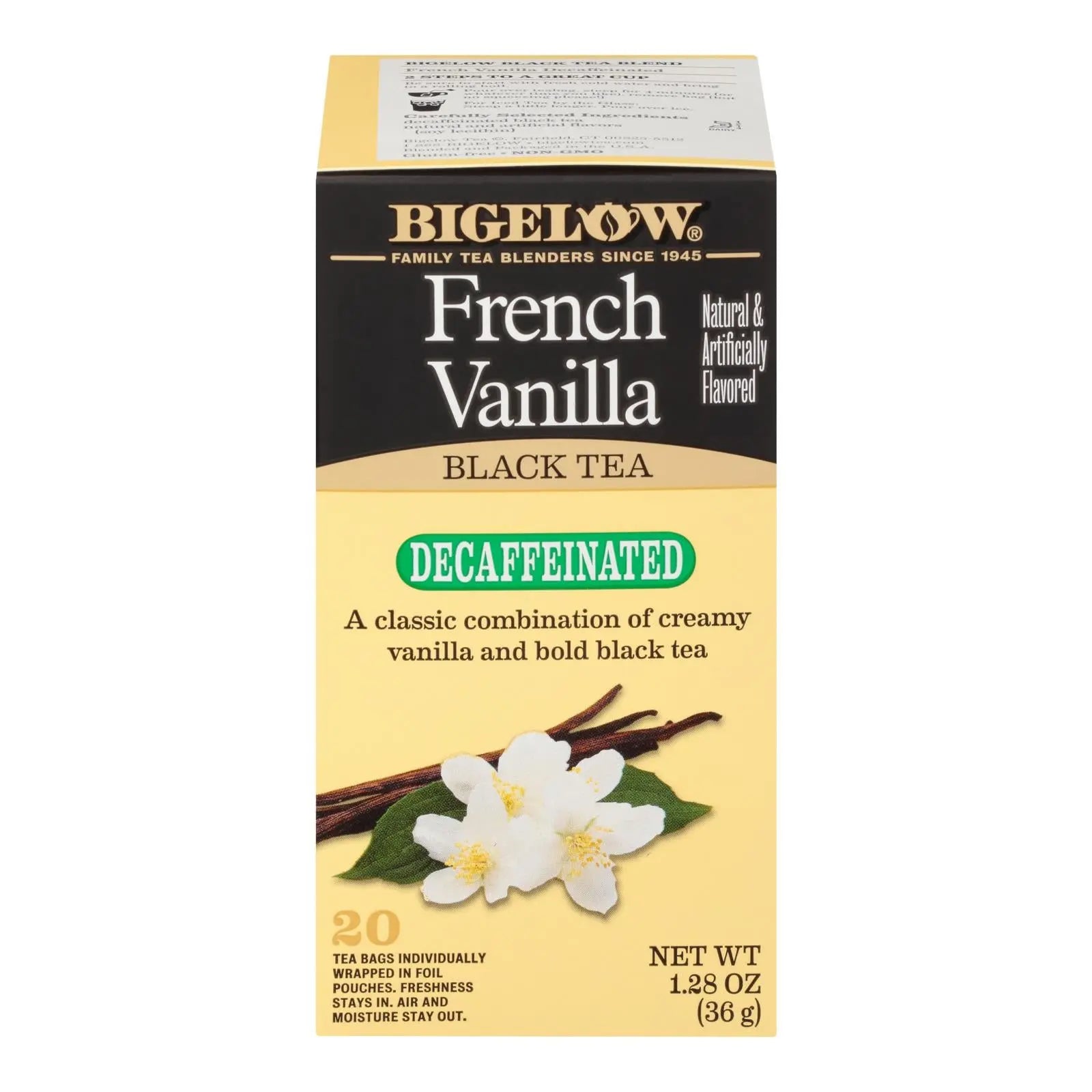 Bigelow Tea Tea - Decaf - French Vanilla - Case Of 6 - 20 Bag Bigelow Tea