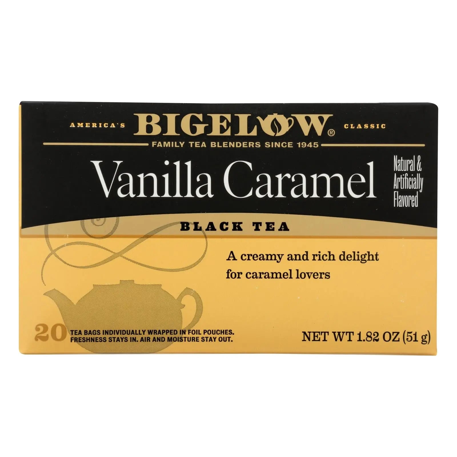 Bigelow Tea Vanilla Caramel Black Tea - Case Of 6 - 20 Bags Bigelow Tea