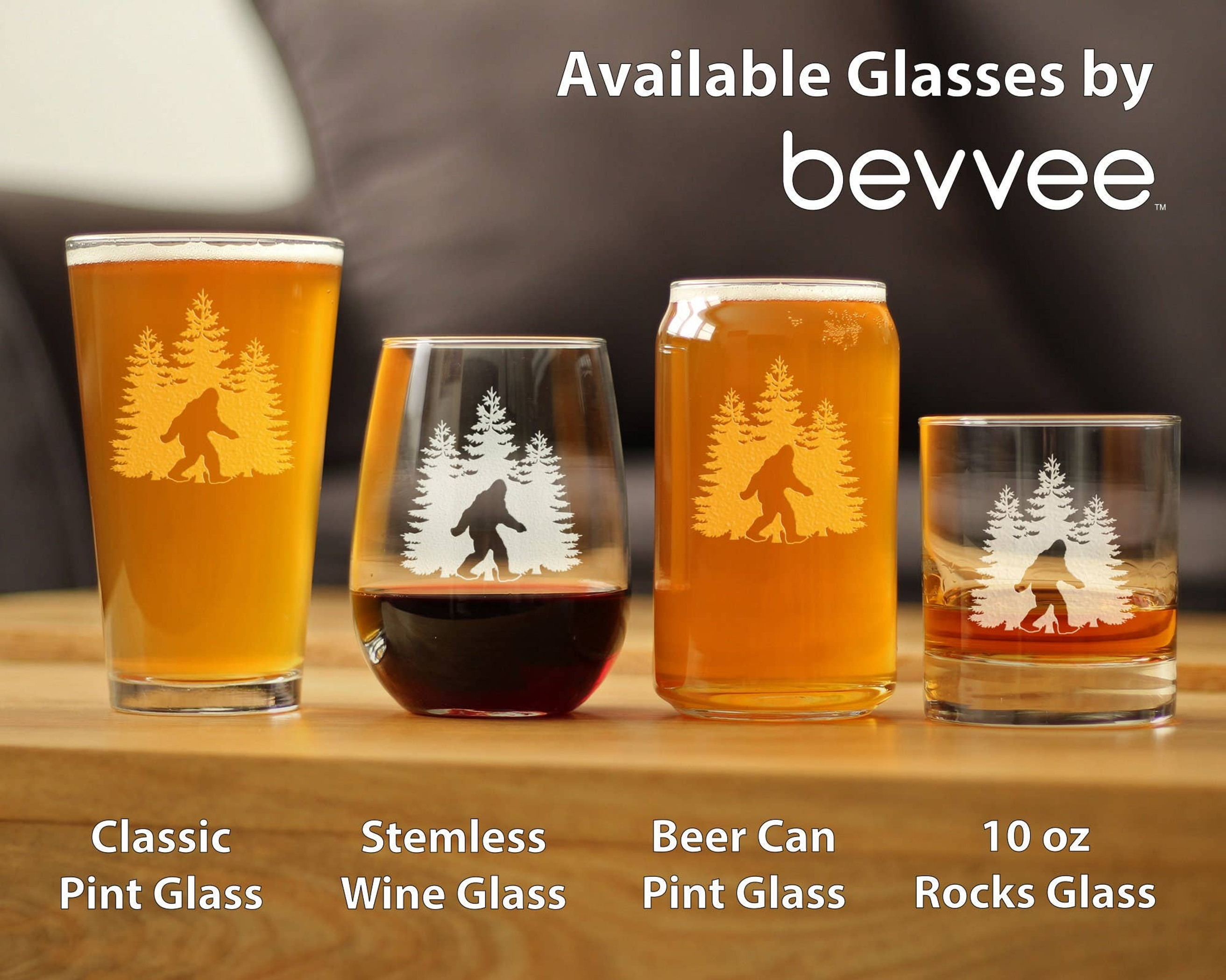 Bigfoot Stemless Wine Glass - Sasquatch Gifts and Decor Bevvee