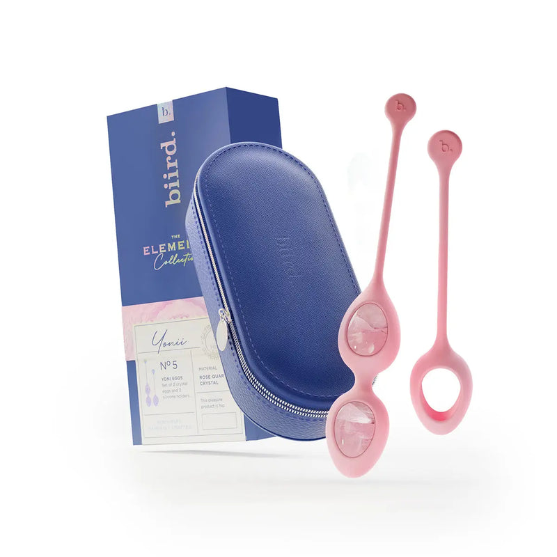 Biird Yonii 2-Piece Rose Quartz Eggs Set Biird