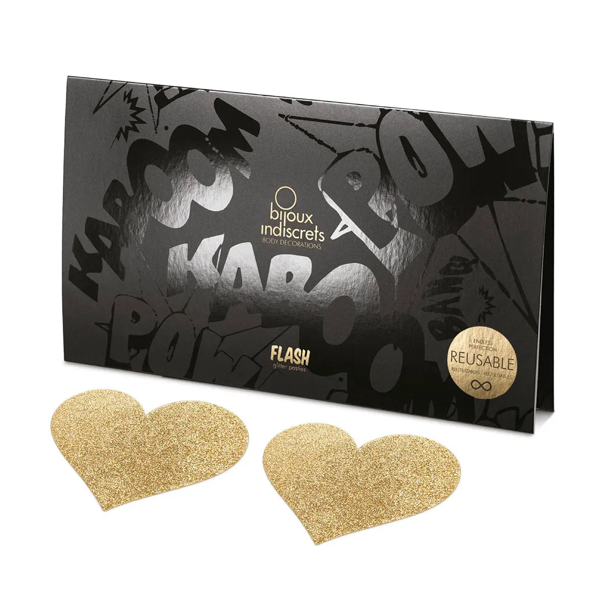 Bijoux Indiscrets Flash Pasties - Gold Hearts Bijoux Indiscrets