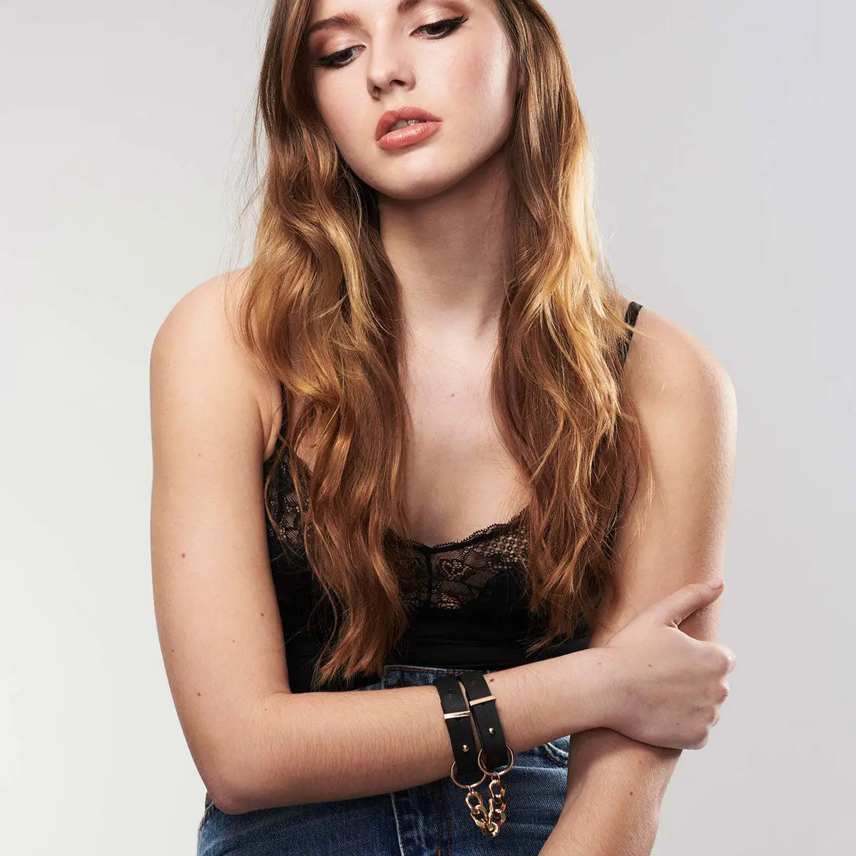 Bijoux Indiscrets Maze Thin Cuffs - Black Bijoux Indiscrets