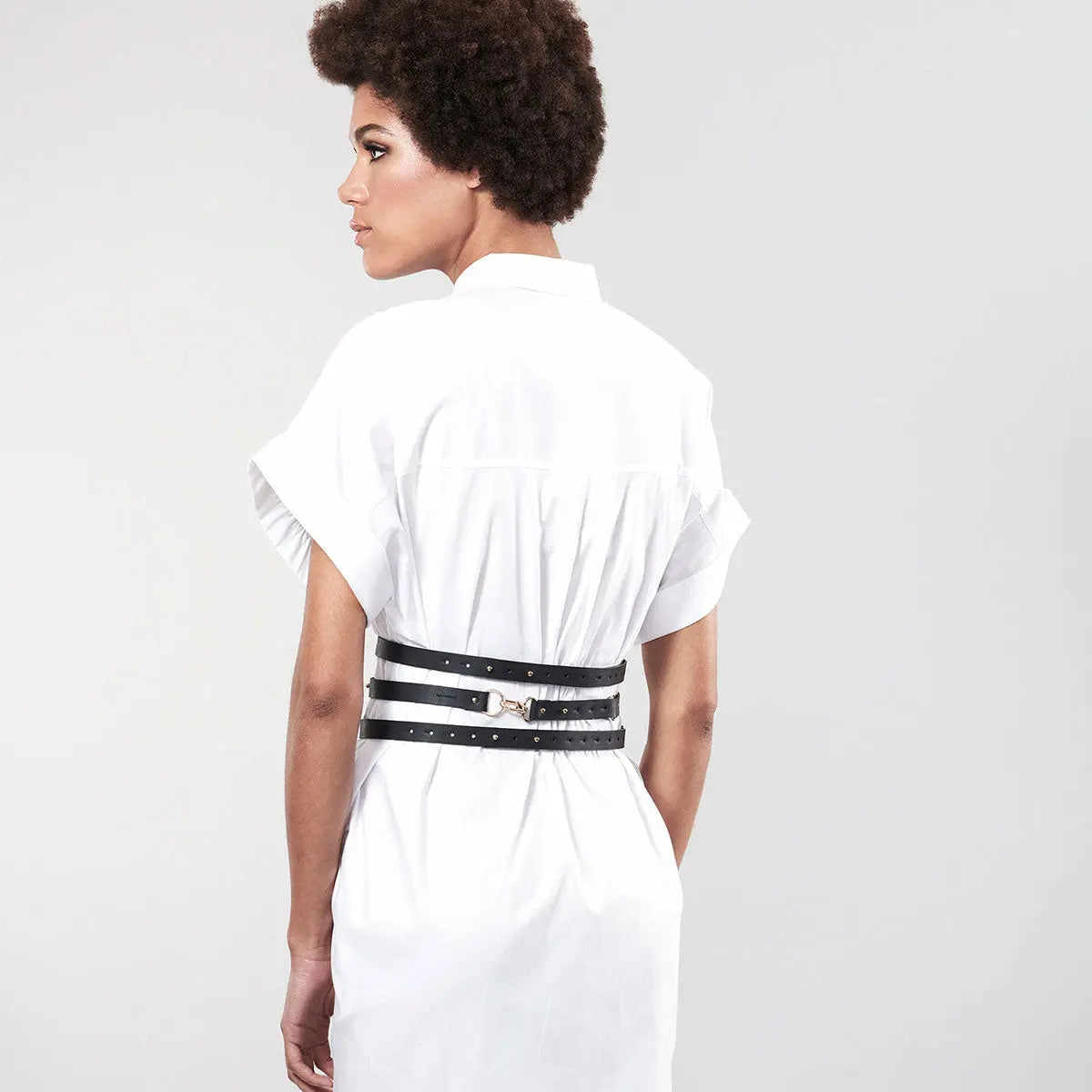 Bijoux Indiscrets Maze Wide Belt Restraints - Black Bijoux Indiscrets