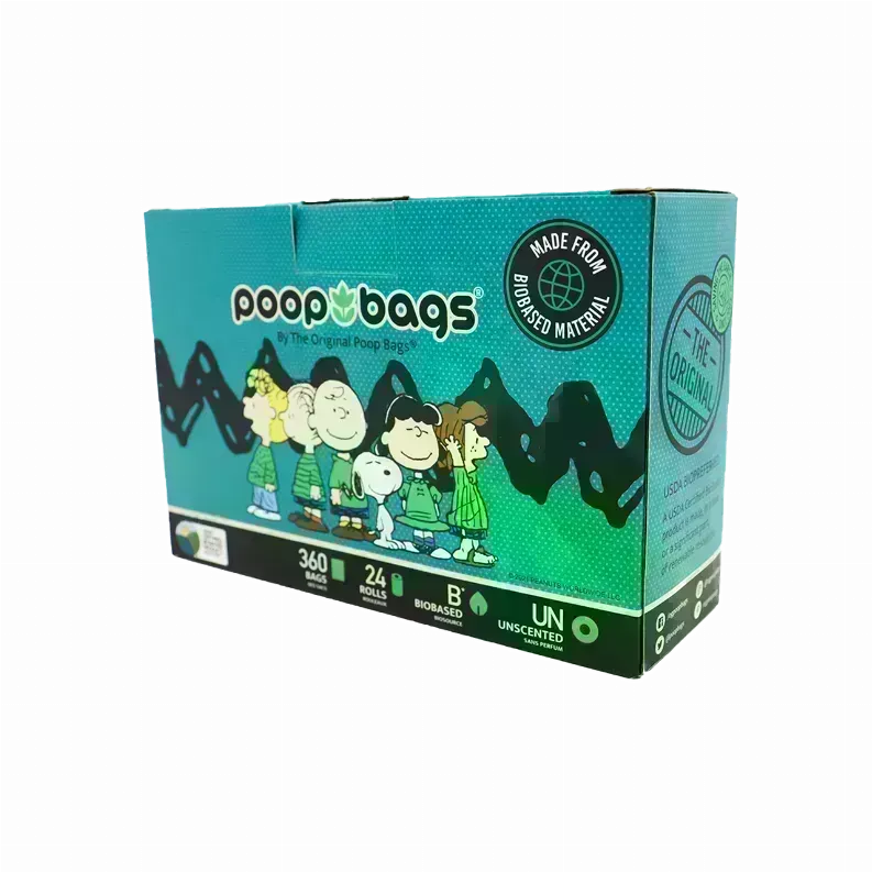 Biobased Peanuts Leash Rolls (360 CT)USDA The Original Poop Bags