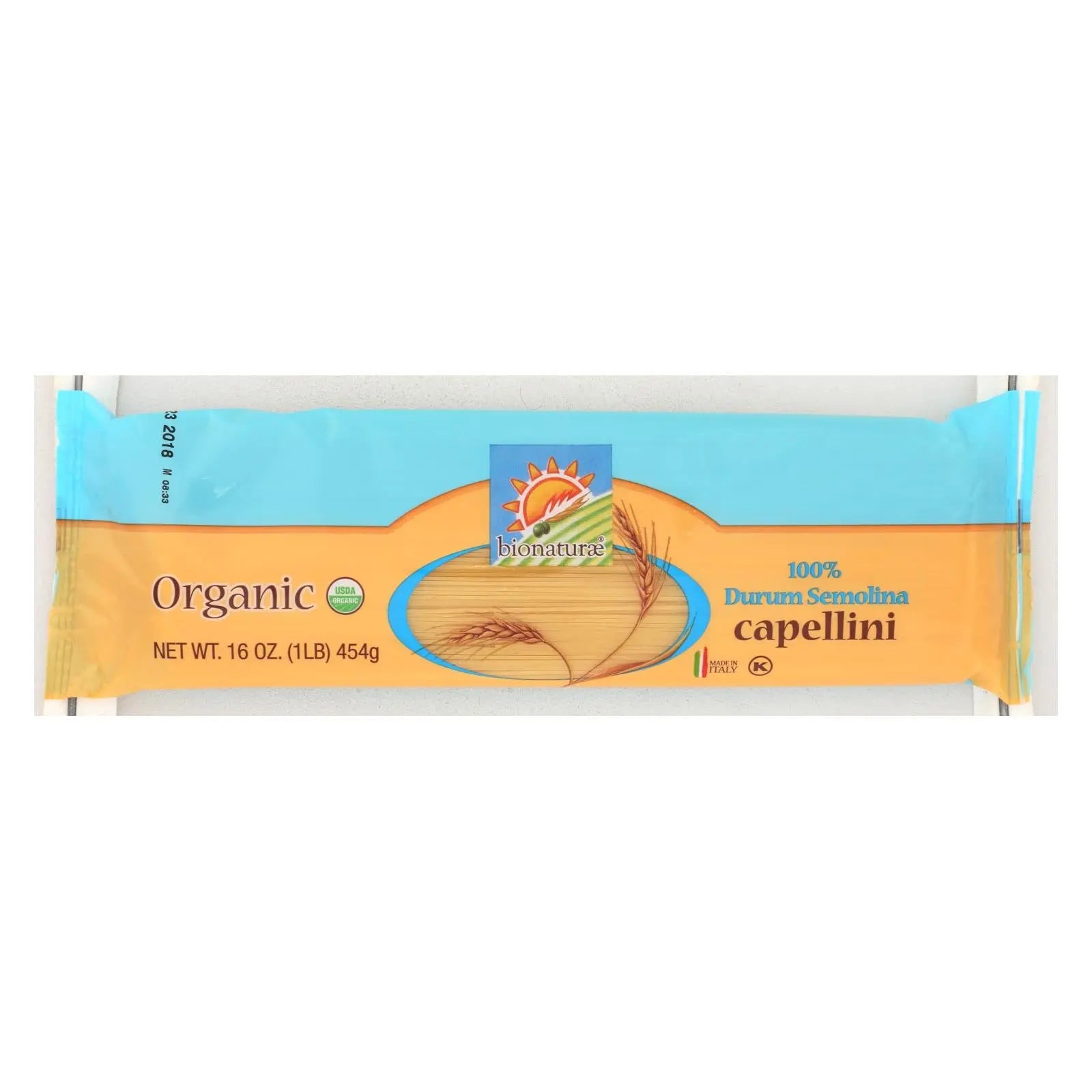 Bionaturae Capellini - Durum Semolina - Case Of 12 - 16 Oz. Bionaturae