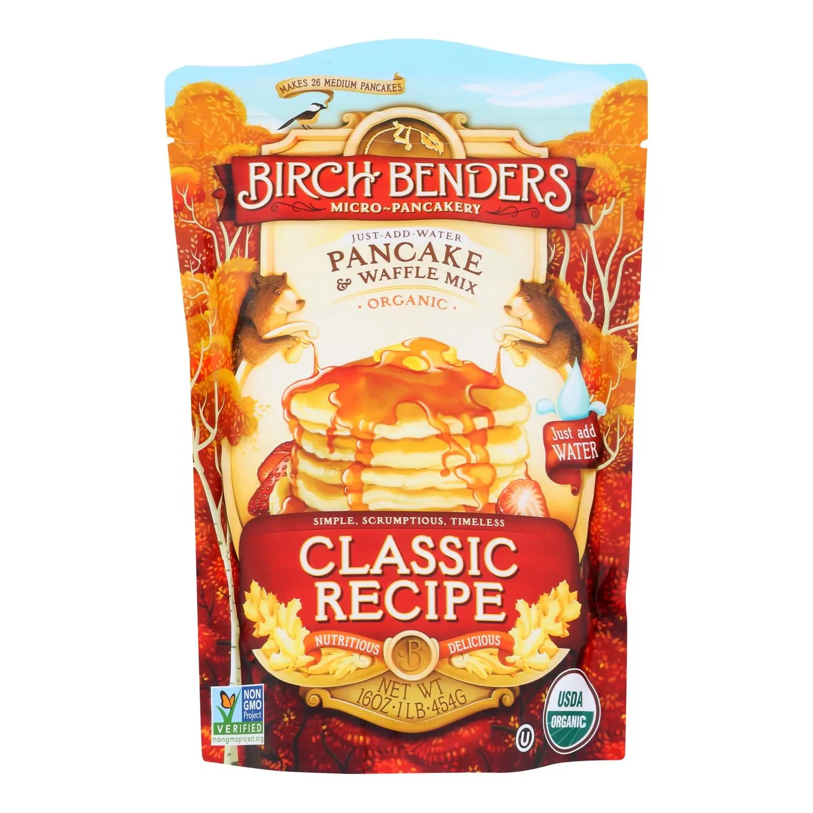 Birch Benders Pancake And Waffle Mix - Classic - Case Of 6 - 16 Oz. Birch Benders