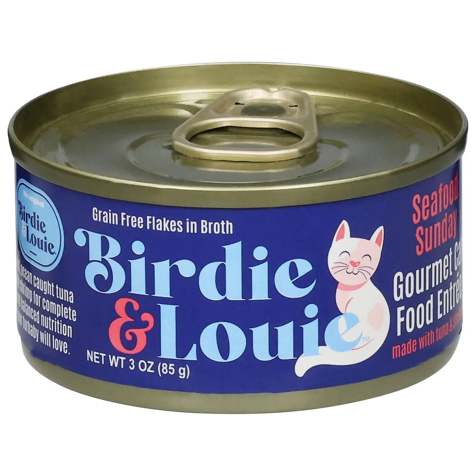 Birdie & Louie - Cat Food Seafood Sunday - Cs Of 12-3 Oz Birdie & Louie