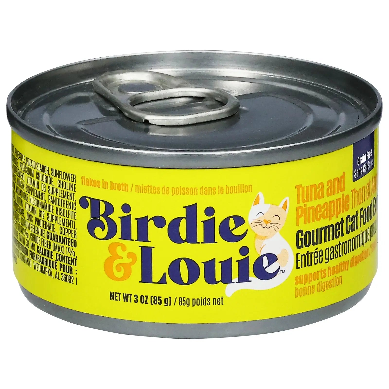 Birdie & Louie - Cat Food Tuna Pineapple - Cs Of 12-3 Oz Birdie & Louie