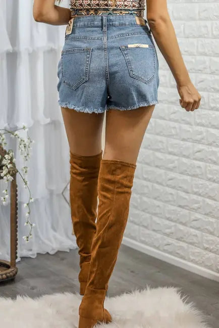 Bite Me Destroyed Denim Shorts SurelyMine