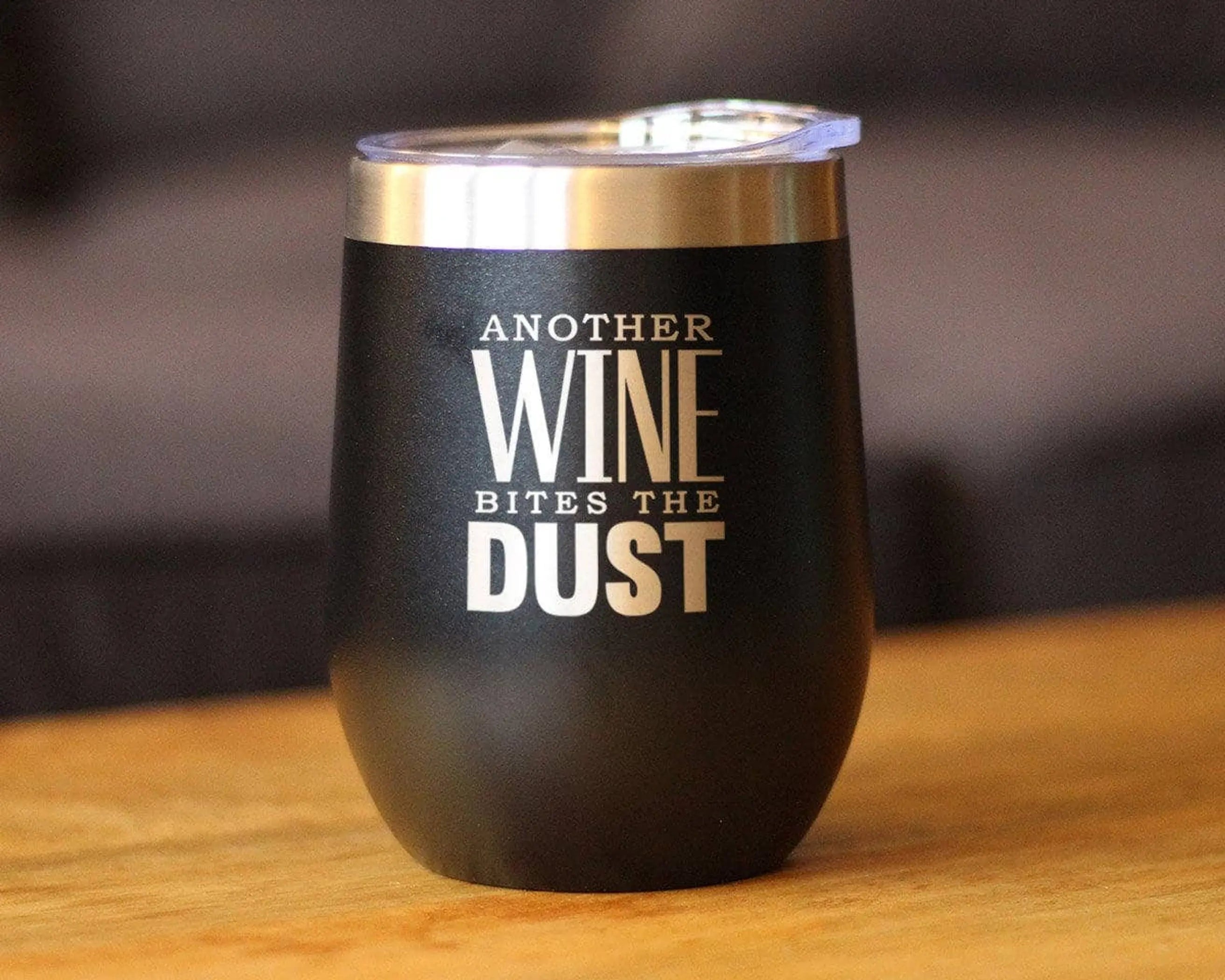 Bites the Dust Insulated Wine Tumbler - Funny Gifts Bevvee