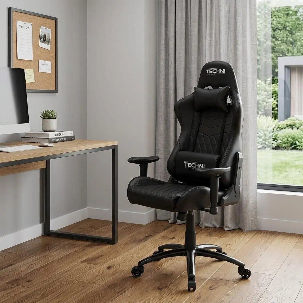 Black Adjustable Height Swivel Rolling Gaming Chair Homeroots Office