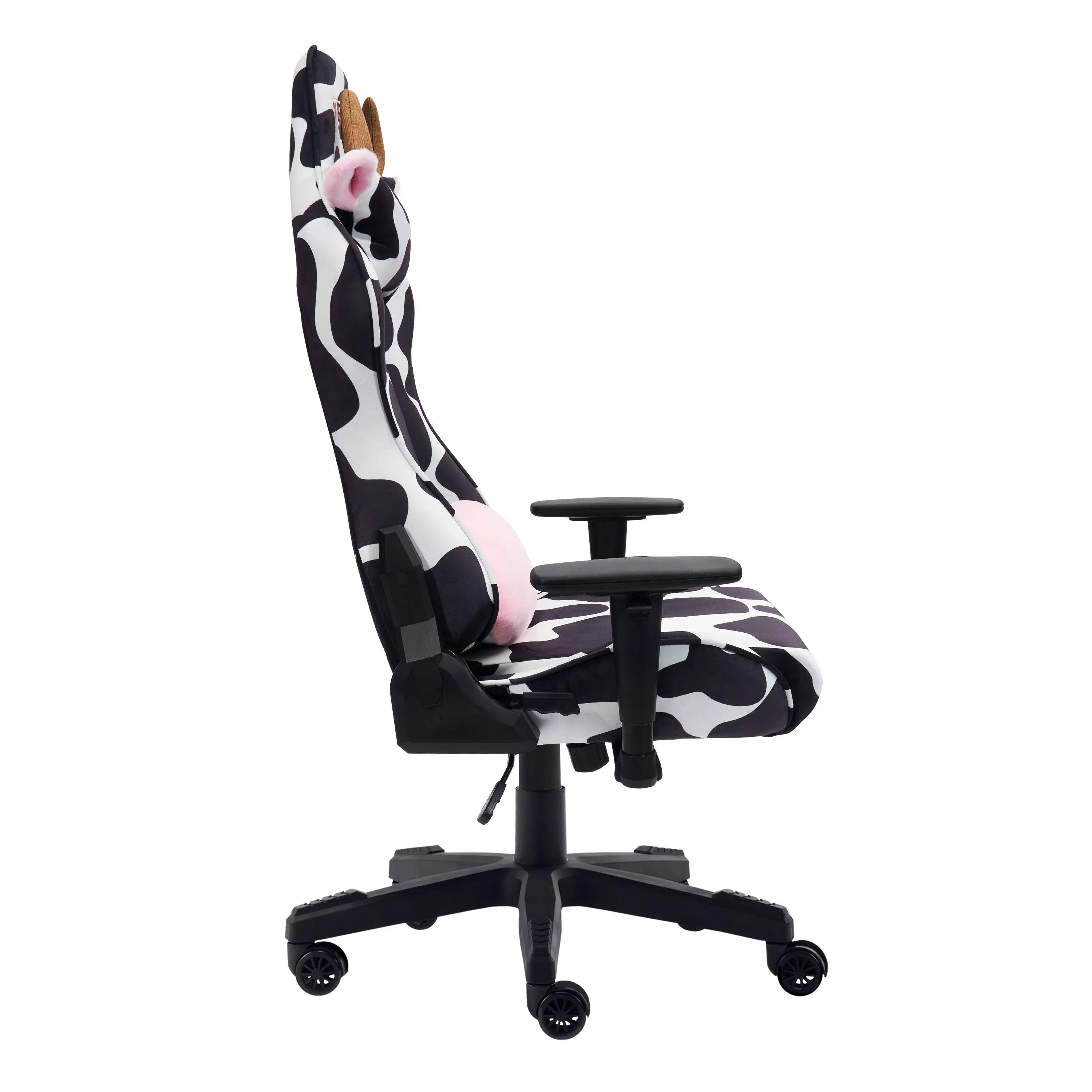 Black Adjustable Height Swivel Rolling Gaming Chair Homeroots Office