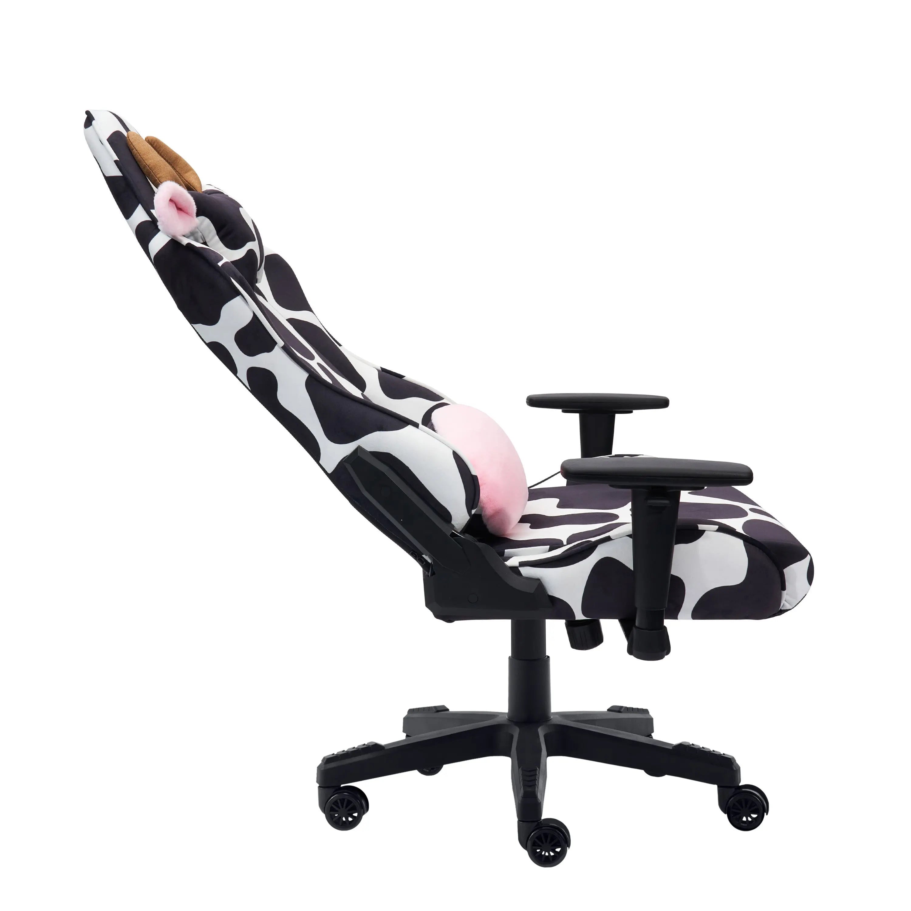 Black Adjustable Height Swivel Rolling Gaming Chair Homeroots Office