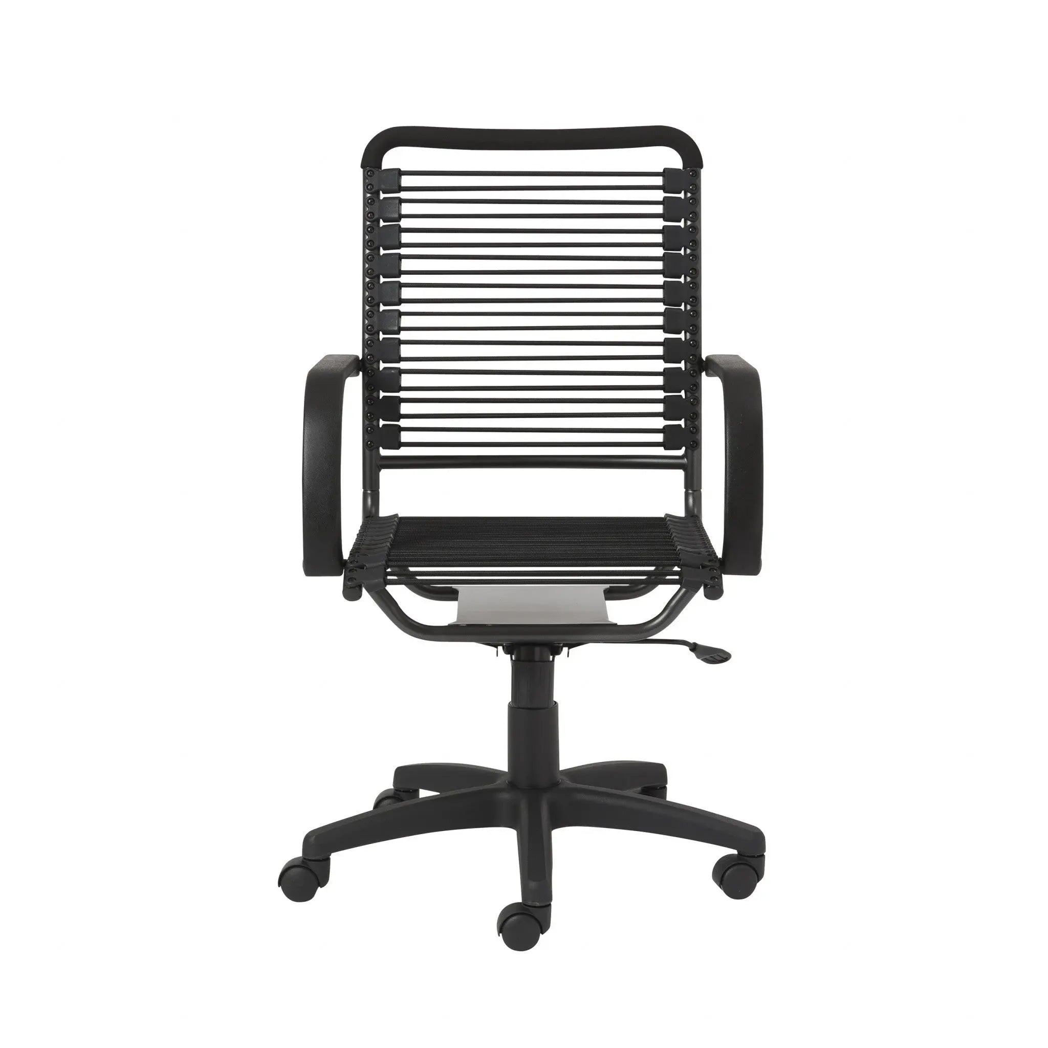 Black Adjustable Swivel Bungee Rolling Office Chair Homeroots Office