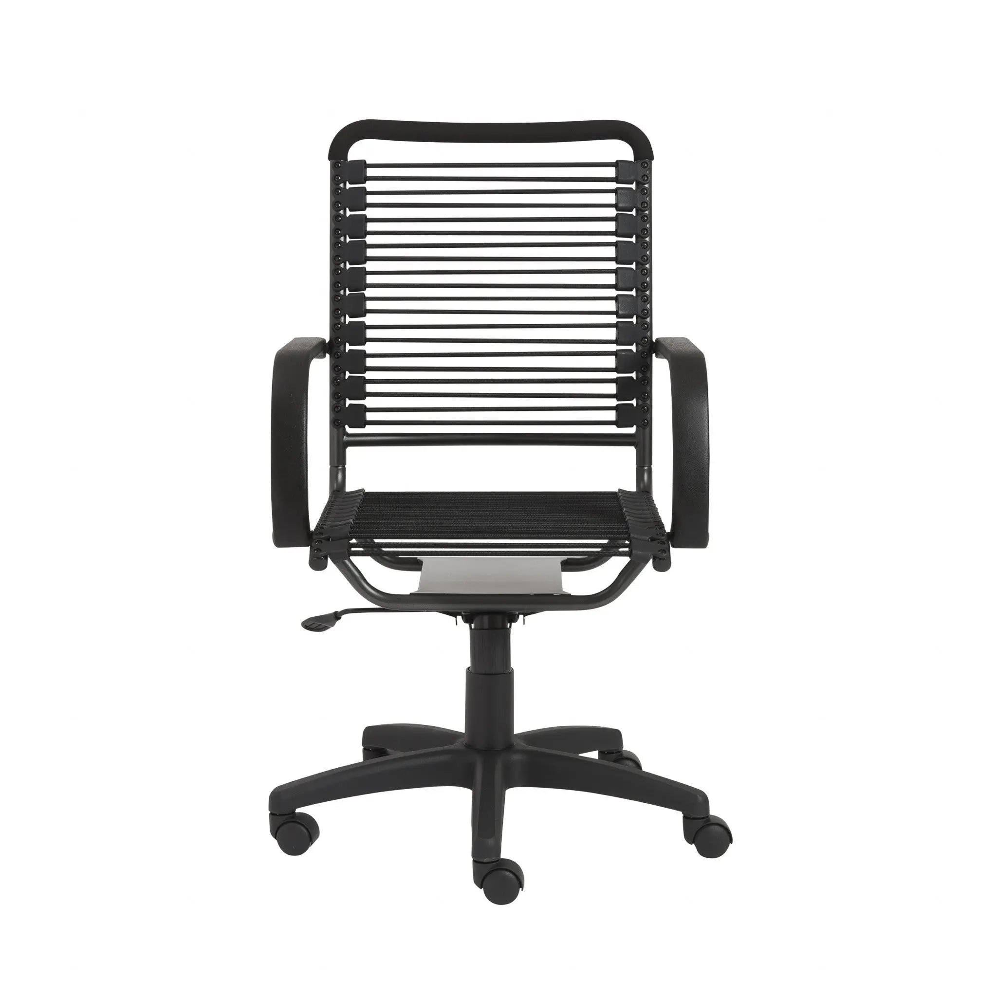 Black Adjustable Swivel Bungee Rolling Office Chair Homeroots Office