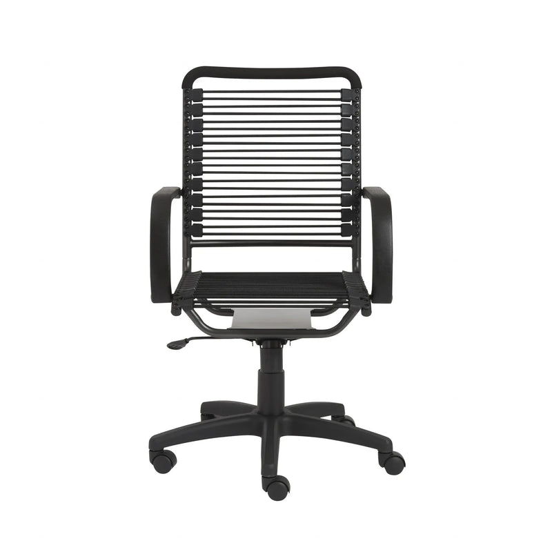Black Adjustable Swivel Bungee Rolling Office Chair Homeroots Office